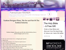 Tablet Screenshot of fashiondesignerdiary.com